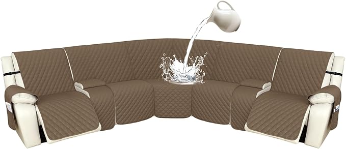 Arfntevss Recliner Sectional Couch Covers 1OO% Waterproof L Shape Sofa Cover