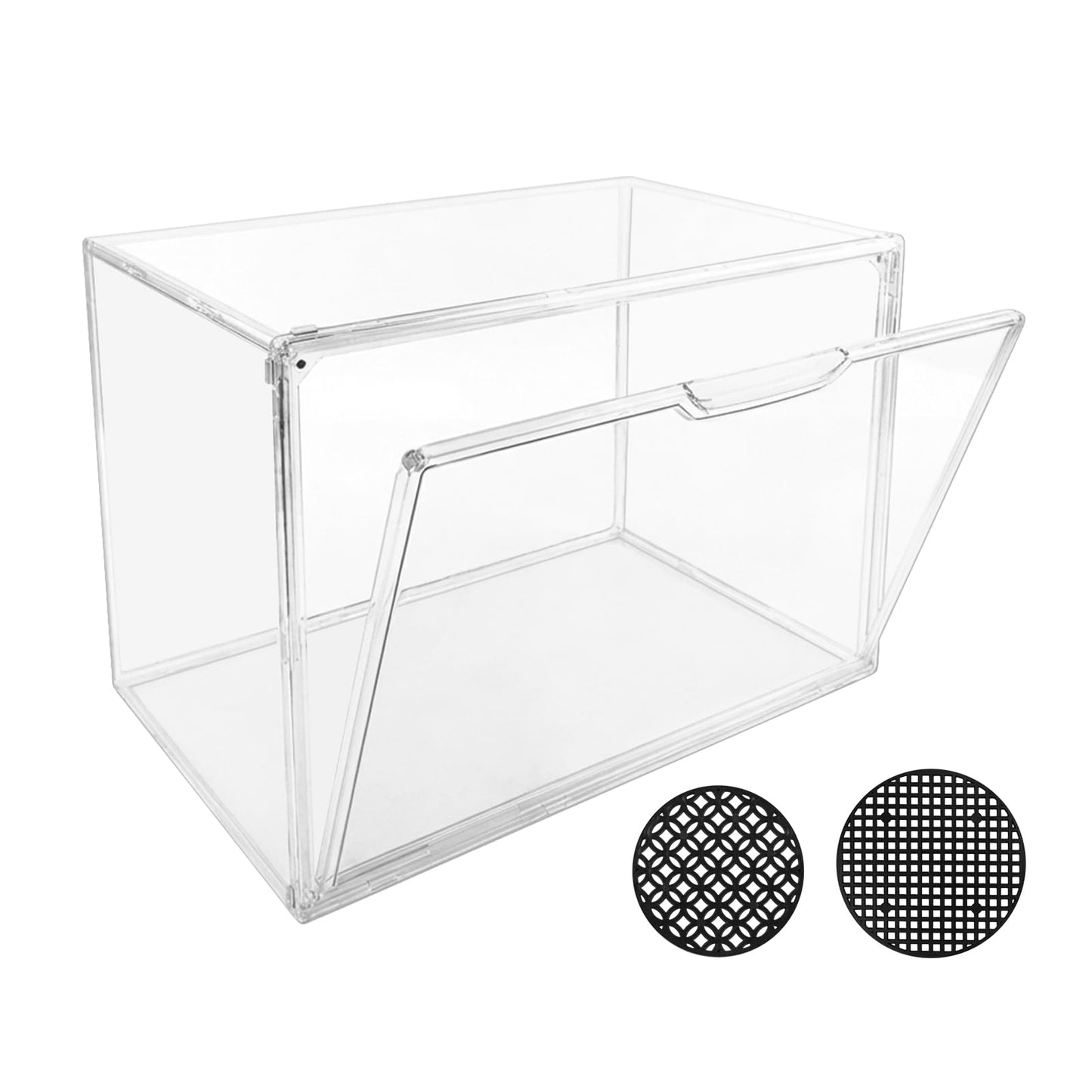 Mini Greenhouse for Indoor, Stackable Acrylic Plant Nursery with Magnetic Easy-Access Door, Tabletop Small Green House for Seedling Germination, Succulents & Cactus, 14.1x8.6x10.6 Inch