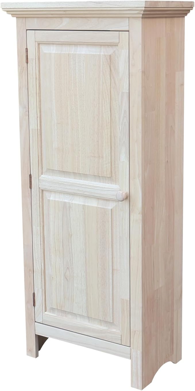 Single Jelly Cabinet, Solid Parawood Construction, 22.8"W x 12.5"D x 51"H