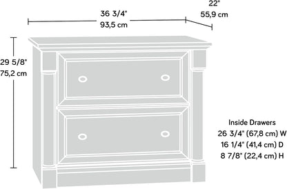 Sauder Palladia File Cabinet with 2 Drawers, Safety Mechanism, Lateral File Cabinet - Select Cherry Finish