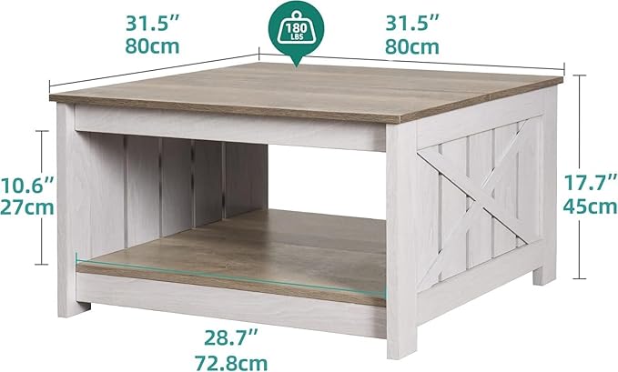 YITAHOME Coffee Table Farmhouse Coffee Table
