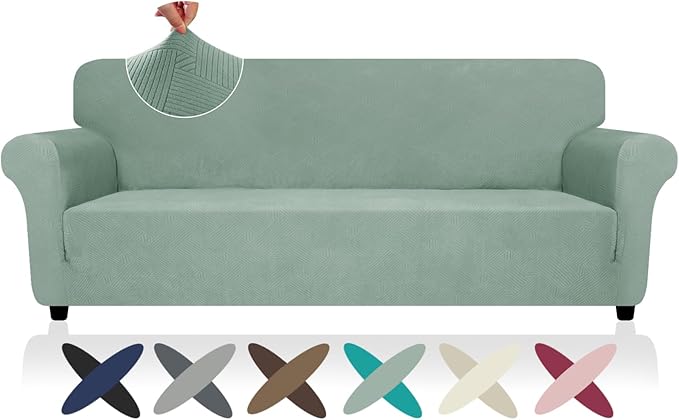ZNSAYOTX Oversized Super Stretch Couch Cover, New Striped Sofa Covers