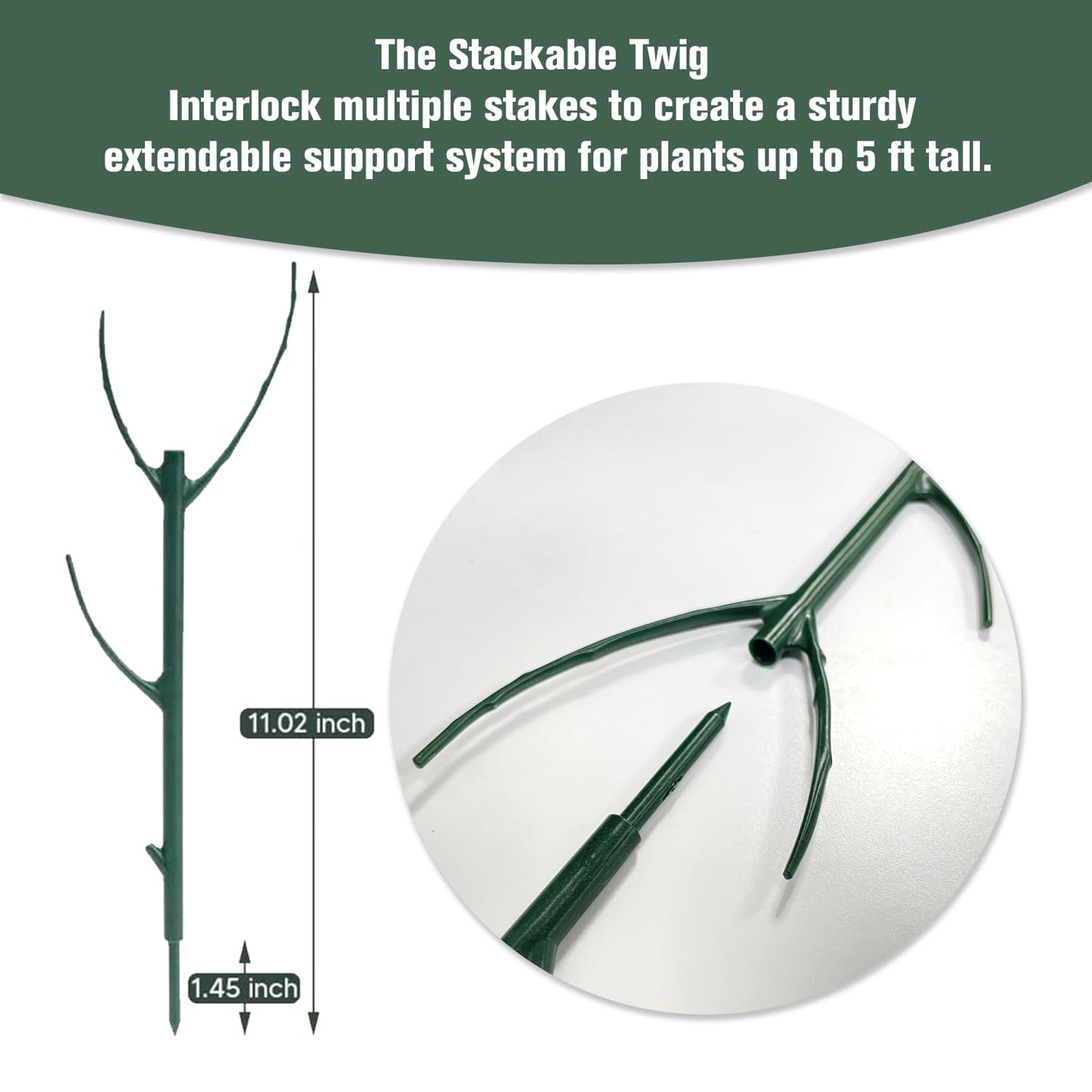 10pcs Adjustable Plant Support Pole, Stackable for Indoorand Outdoor Use, Garden Accessories for Supporting.Monstera and Climbing Potted Plants