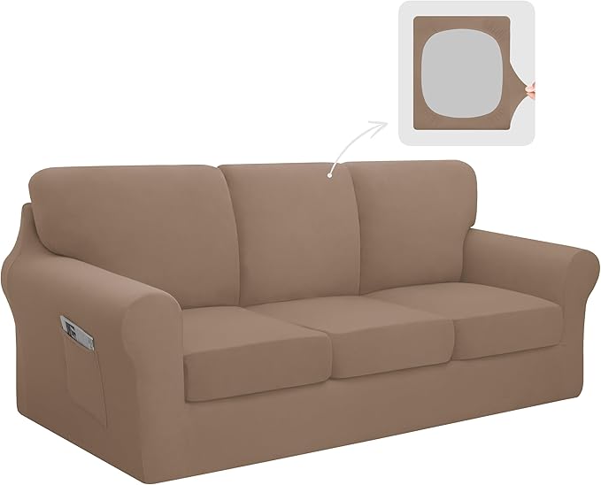 Easy-Going 7 Pieces Stretch Couch Cover Washable Sofa Cover Set