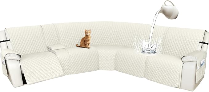 Arfntevss Recliner Sectional Couch Covers 1OO% Waterproof L Shape Sofa Cover