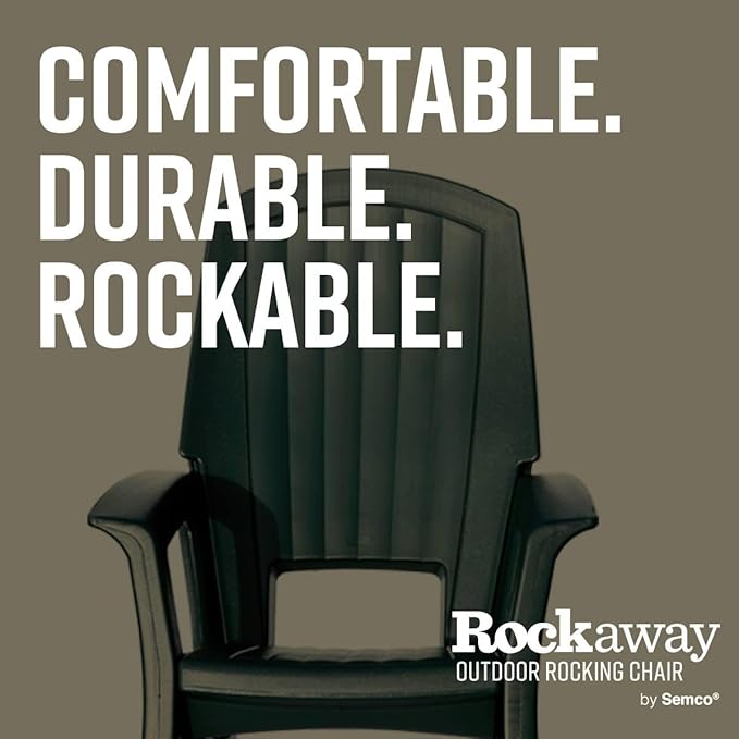 Semco Rockaway Heavy Duty Polyethylene All Weather Outdoor Patio or Deck