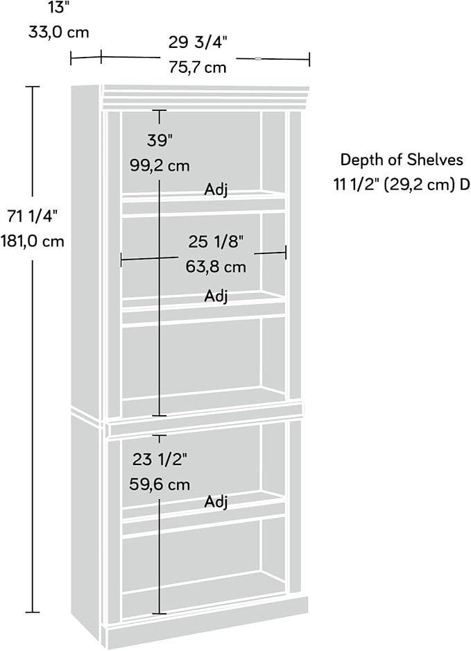 Sauder Heritage Hill Library/ Book shelf, Classic Cherry finish