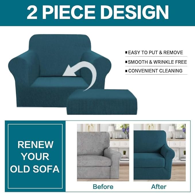 Turquoize 2 Piece Chair Covers Chair Slipcovers
