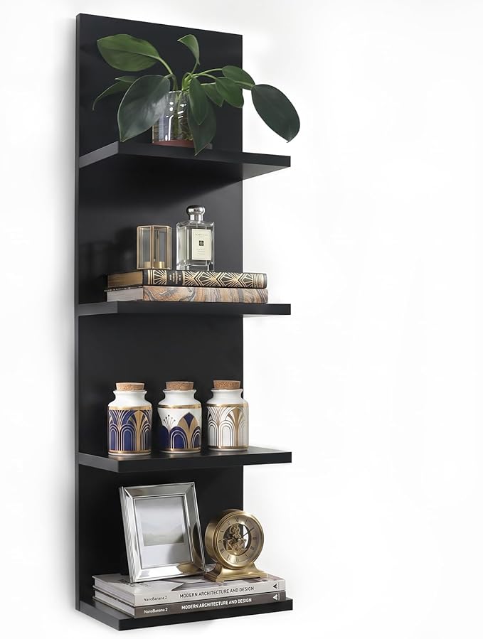 Homaterial Wall Shelves 4 Tier, Simple Vertical Corner Shelf