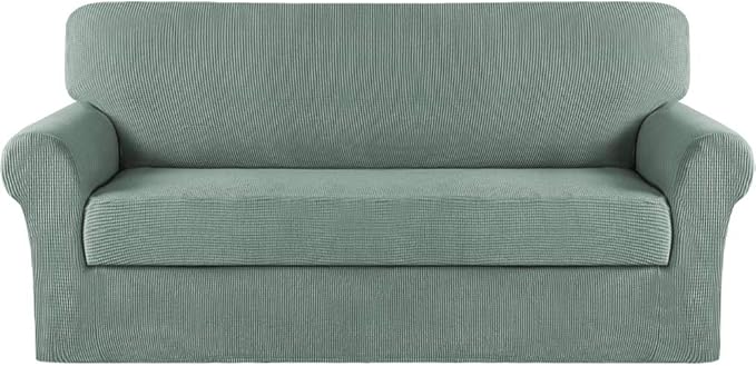 Turquoize Stretch Sofa Slipcover 2 Pieces Sofa Cover Couch Cover