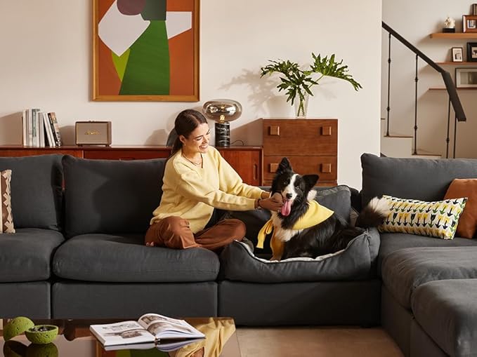 LINSY HOME Oversized Modular Sectional Sofa, Cloud Couch