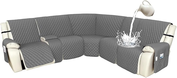 Arfntevss Recliner Sectional Couch Covers 1OO% Waterproof L Shape Sofa Cover
