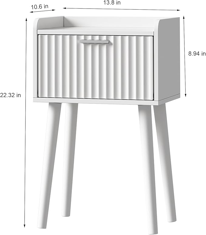 LAATOOREE Nightstand Set of 2, Small Bed Side Table