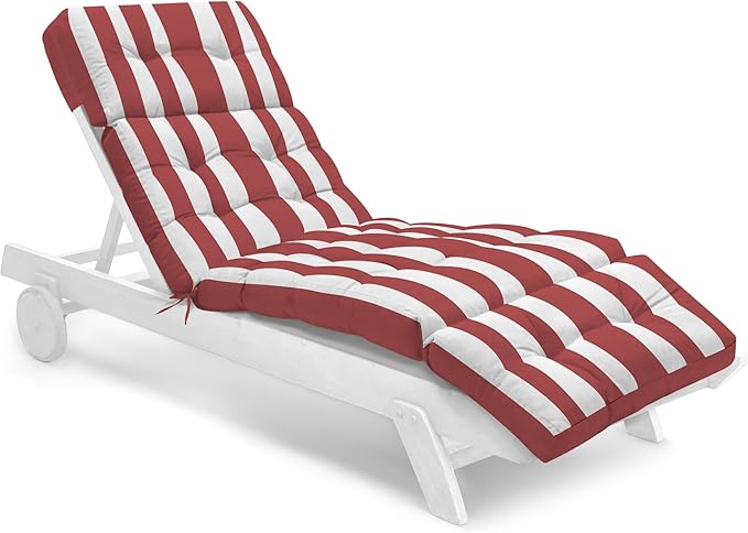 Outdoor Chaise Lounge Chair Cushion Waterproof 74.4 x 22 x 4.7 Inches Memory