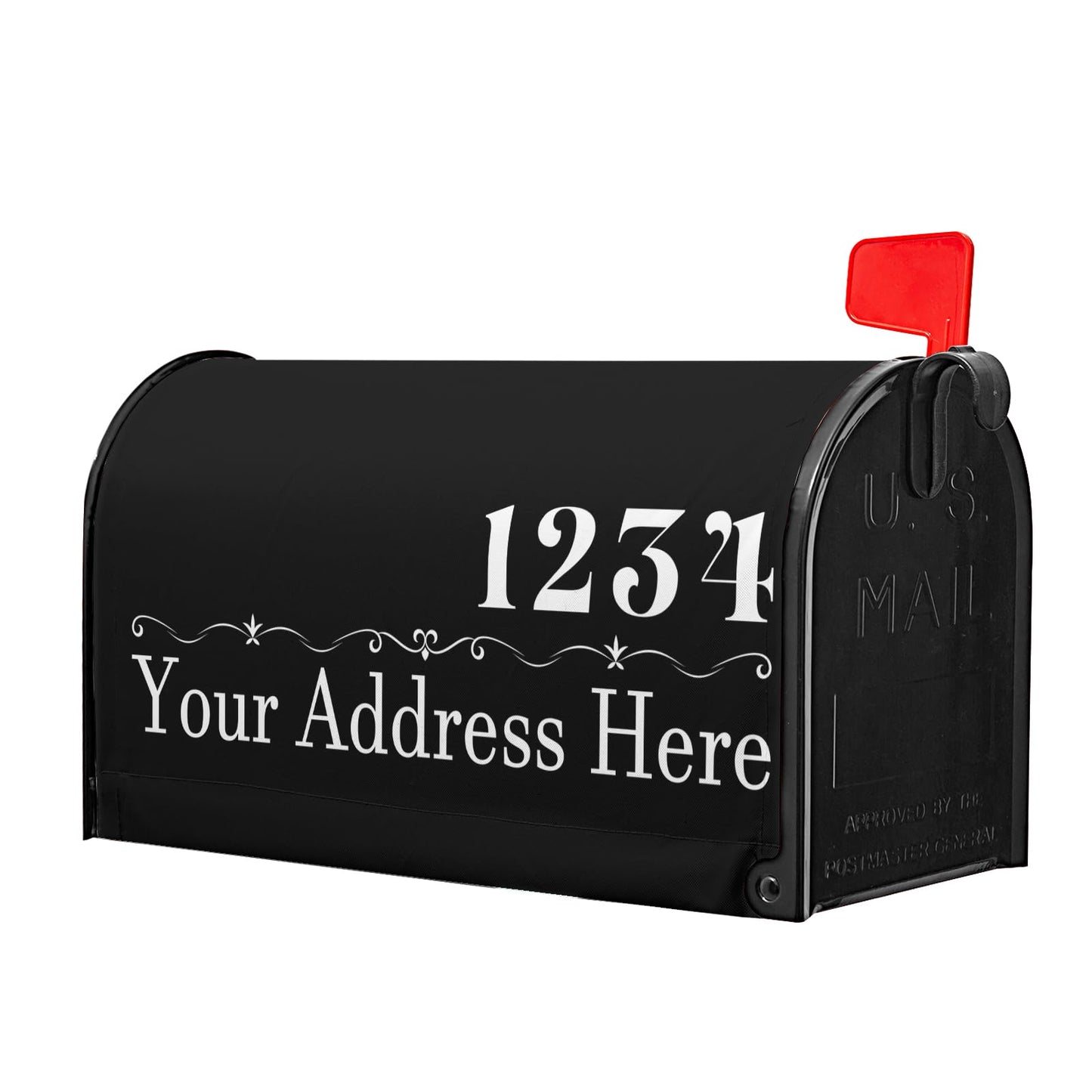 Harooni Personalized Custom Mailbox Covers Magnetic Standard Size 25.5x21 Inch Custom Numbers Street Mailbox Wraps Customized House Address Numbers Post Letter Box Cover for Home Gadern Decor