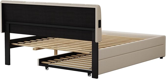 Queen Size Upholstered Platform Bed