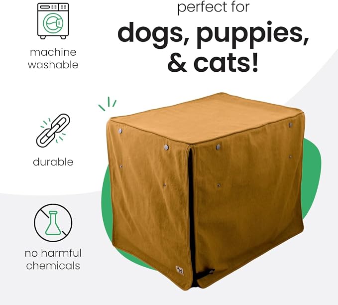 Molly Mutt Fast Car Dog Crate Cover, GOTS-Certified 100% Organic Cotton Canvas Cover for Dog or Puppy Kennel and Cage, Washable, Free of Harmful Chemicals, XX-Large, Fits 48"x30"x33" Crate