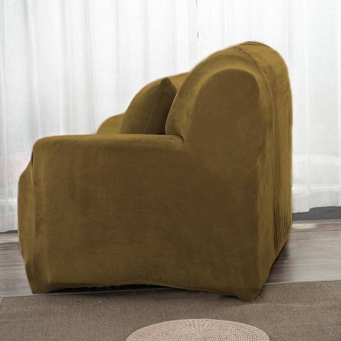 vctops 1-Piece Velvet Plush Stretch Chair Sofa Slipcover Soft Fuzzy Fluffy