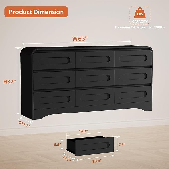 9 Drawer Dresser and Nightstand Sets