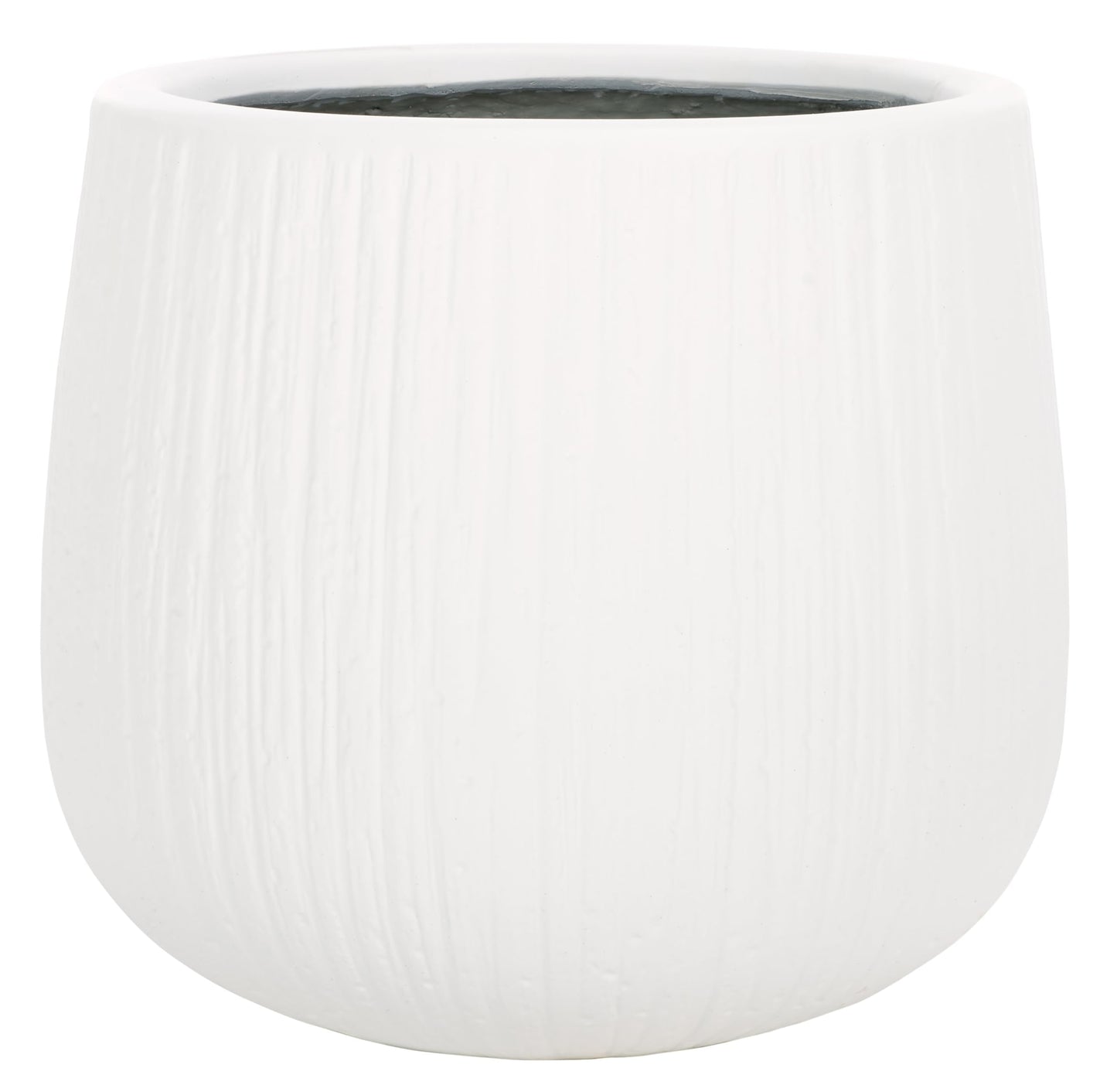 SAFAVIEH Outdoor - Francia White Concrete Ficonstone Planter Pot with Drainage Hole, Frost Resistant Garden Planter for Patio, Deck, Indoor Outdoor Use, 15.7" W x 15.7" D x 14" H (PAT1523C)