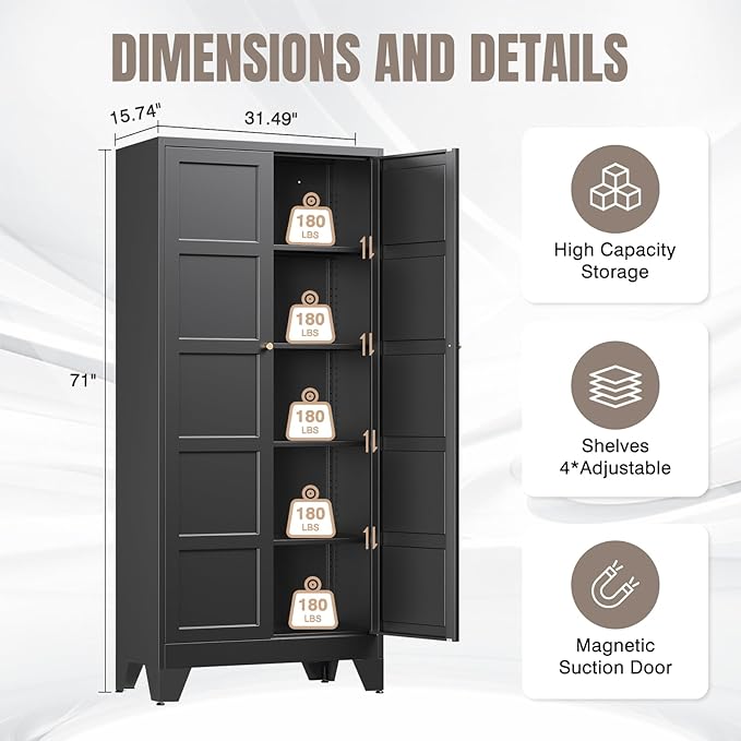 Yizosh Metal Storage Cabinet