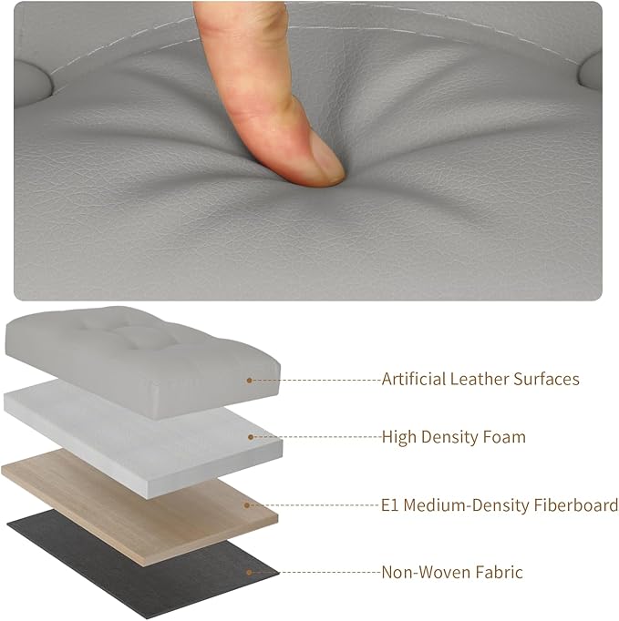 BelugaHelper Folding Storage Ottoman. Foot Rest Stool