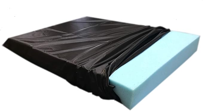 Dogbed4less High Density Solid Blue Cooling Gel Infused Memory Foam Pad Dog Pet Bed + Internal Waterproof Cover (55x47x4 Inches)
