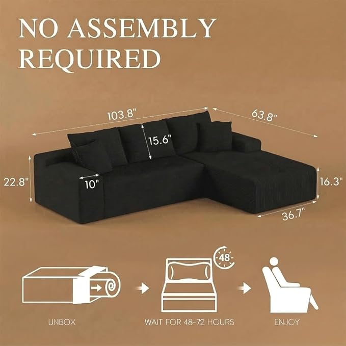 104" Convertible Sectional Couch
