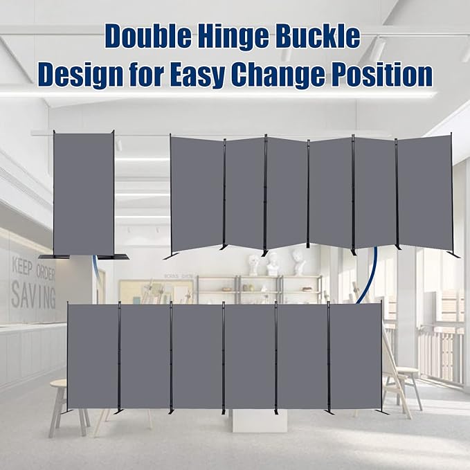 Room Divider 6FT Portable Room Dividers and Folding Privacy Screens, 6 Panel