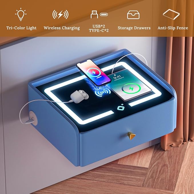 HOMEMORE Floating Nightstand