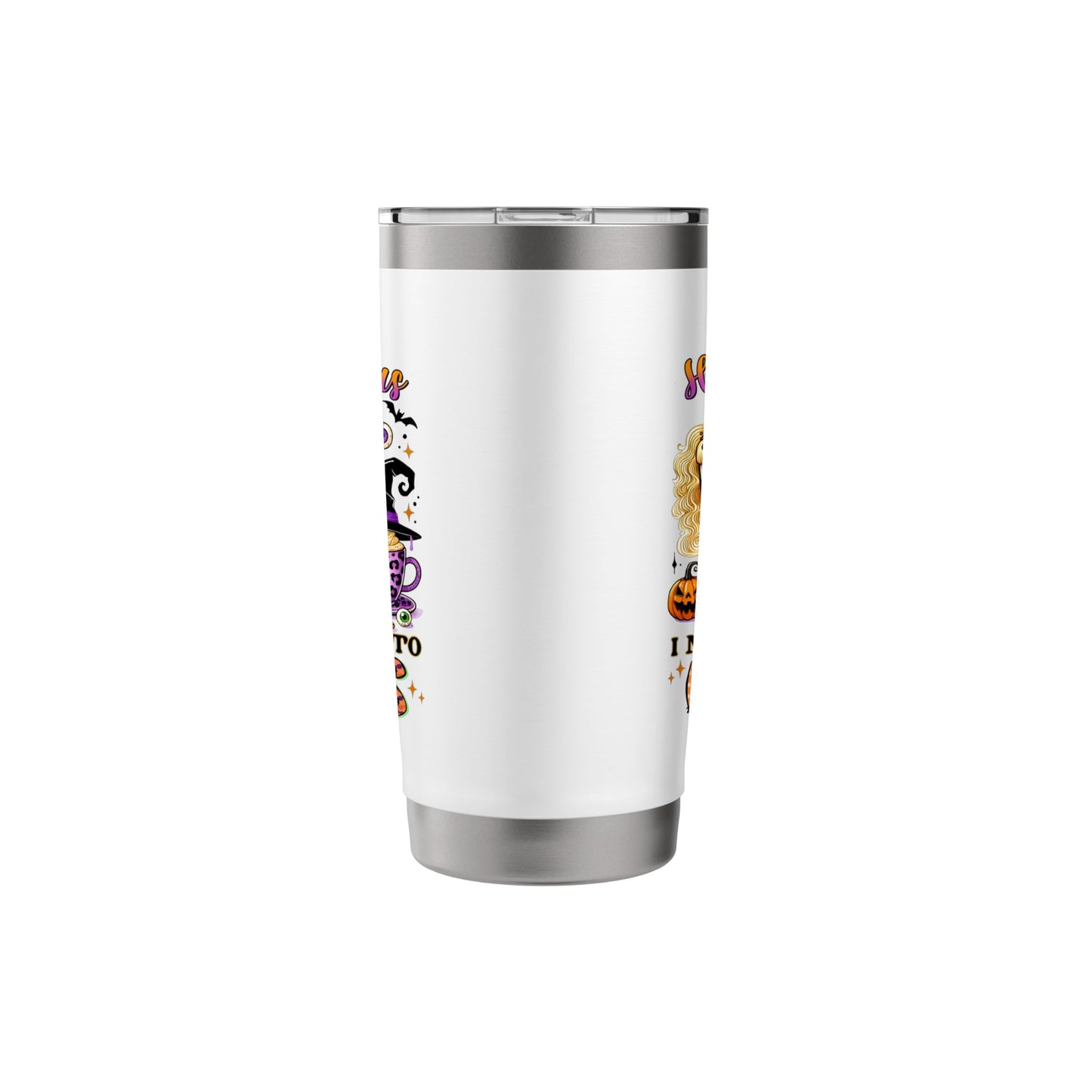 Halloween Hocus Pocus I Need Coffee To Focus Travel Bottle Stainless Steel Insulated Tumbler