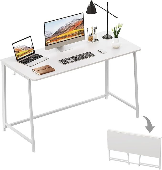 WOHOMO Folding Desk, 47.2" Foldable Computer Desk