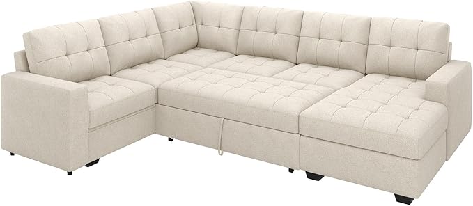 HONBAY Sleeper Sectional Sofa