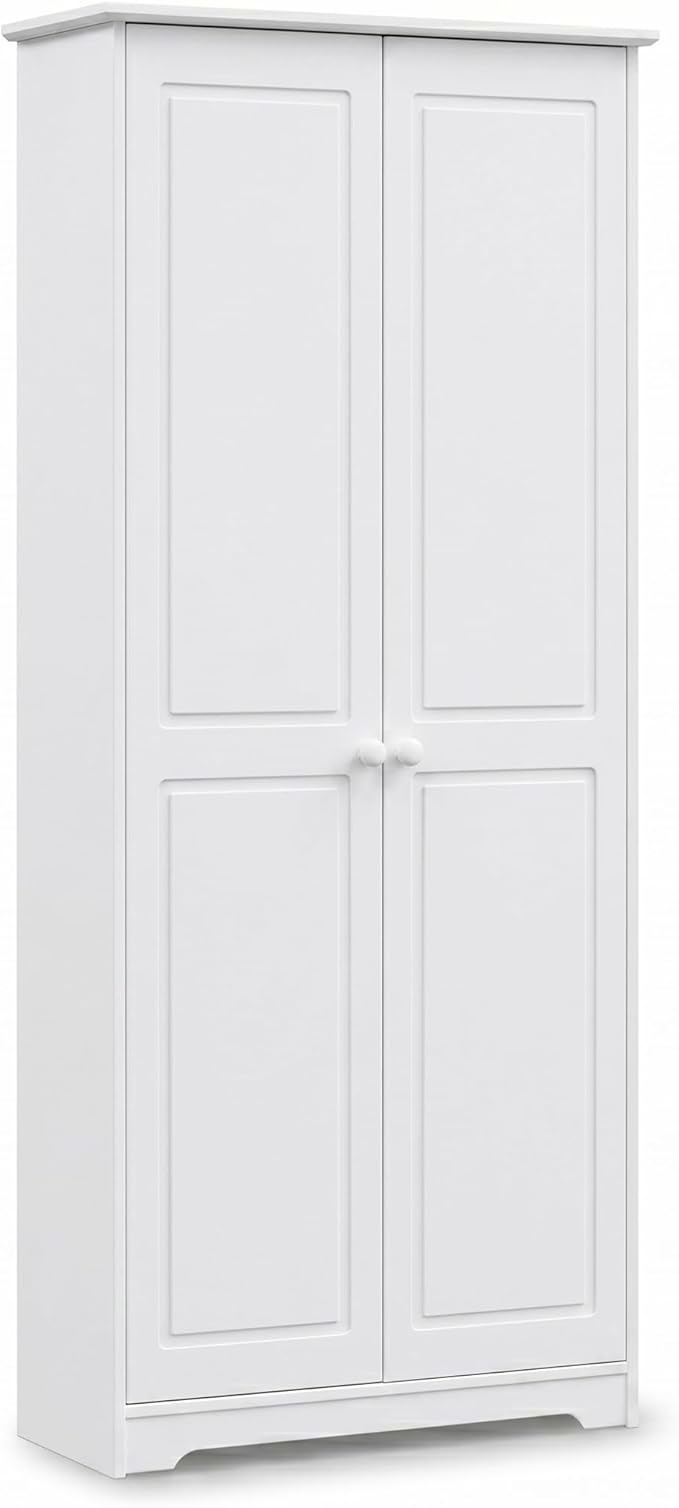 From the Tree Furniture Solid Pine Pantry Cabinet — 72" Tall White Kitchen