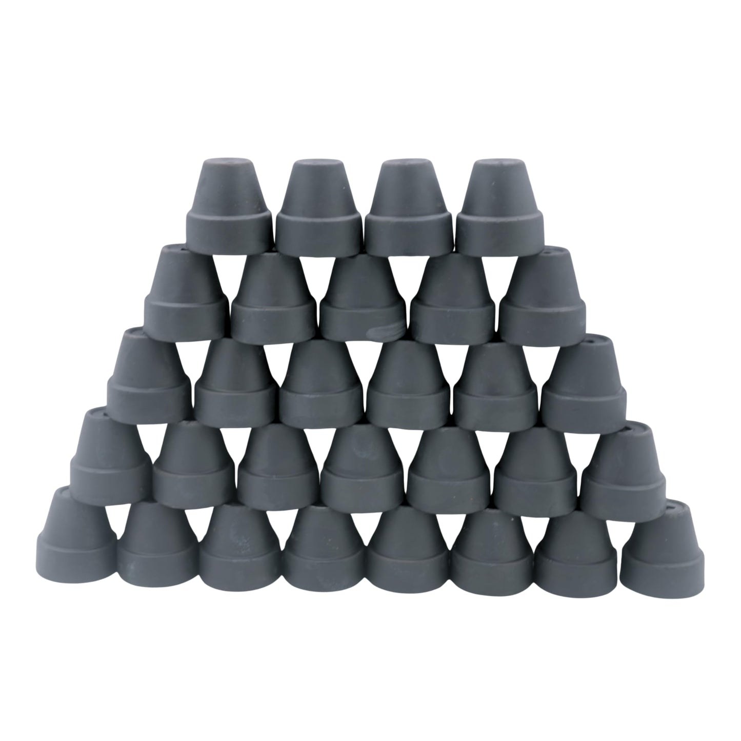 Yuvori Mini Pastel Terracotta Pots for Micro Gardens – 30 Pack, 1.7” Tiny Breathable Clay Planters, Macaron Colors, for Moss, Fairy Gardens, Dollhouses, and Succulents (Painted Black, 1.2 Inch)