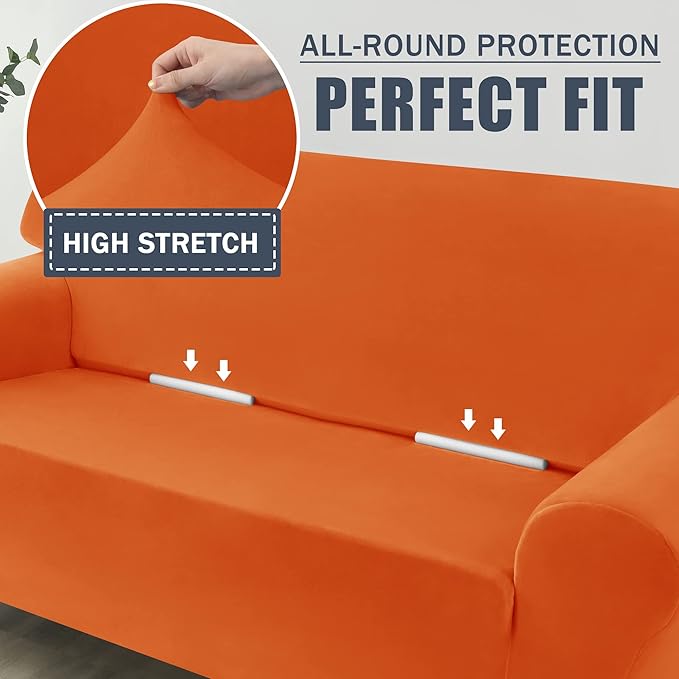 CONRUSER Stretch Sofa Slipcover, Soft Thick Velvet Couch Sofa Cover Furniture