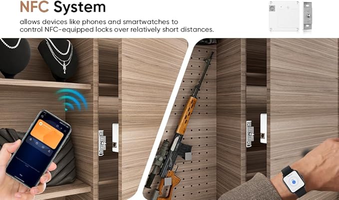 Smart Cabinet Lock Bluetooth Hidden Safety RFID Kid Keyless Drawer Locks