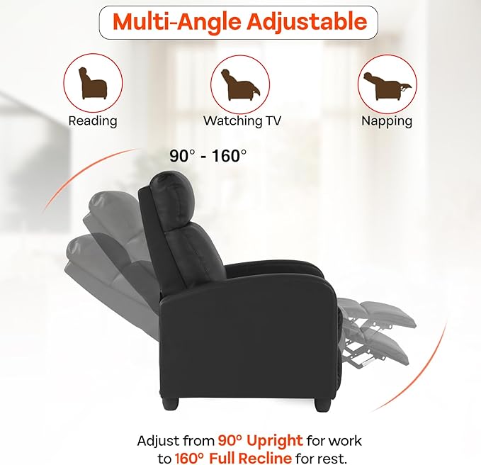 FDW Recliner Sofa Massage Chair Home Theater Seating