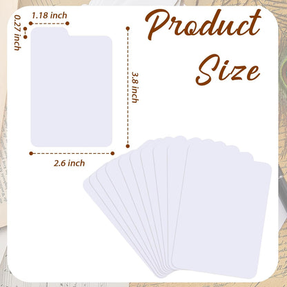 Lewtemi White Trading Card Dividers Plastic Card Separators Organizer for Sport Game Business Storage, 2.6 x 3.8 Inch/ 66 x 97 mm(50 Pieces)