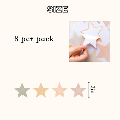GIOGUK Star Wall Decal - Nursery Children's Baby Room Living Room Bedroom Wall Decoration Wall Stickers, Home Decor Stickers, Peel and Stick Decal, 96 Pcs Star 2 inch