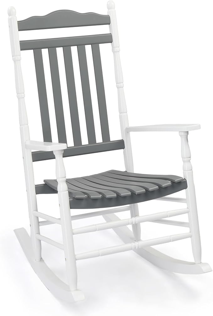 VINGLI Wooden Rocking Chair Outdoor, Patio Rockers