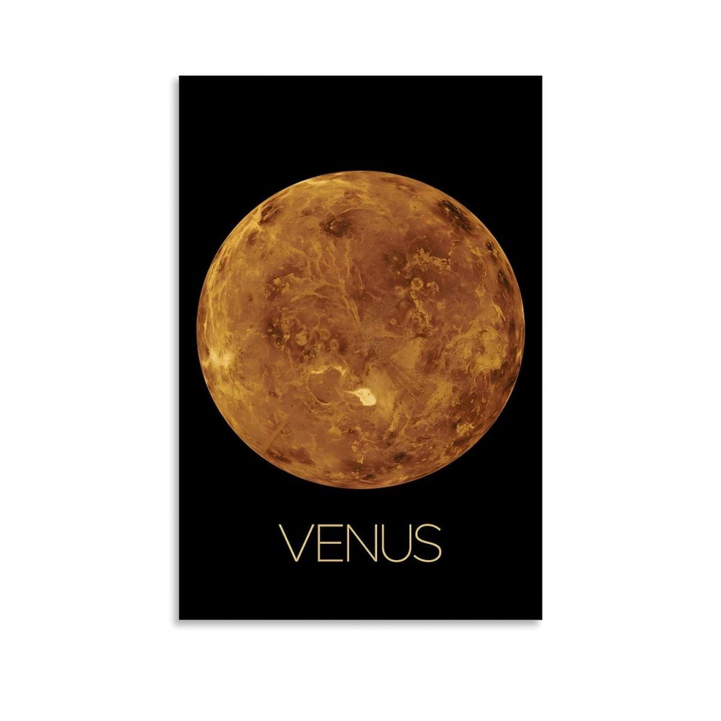 XIAOLOUTINYU Solar System Canvas Wall Art - Venus Planet Space Poster for Kids Room Bedroom Classroom, STEM Educational Astronomy Decor, Science Gift for Boys Girls Teens, 12x18 Inch Unframed