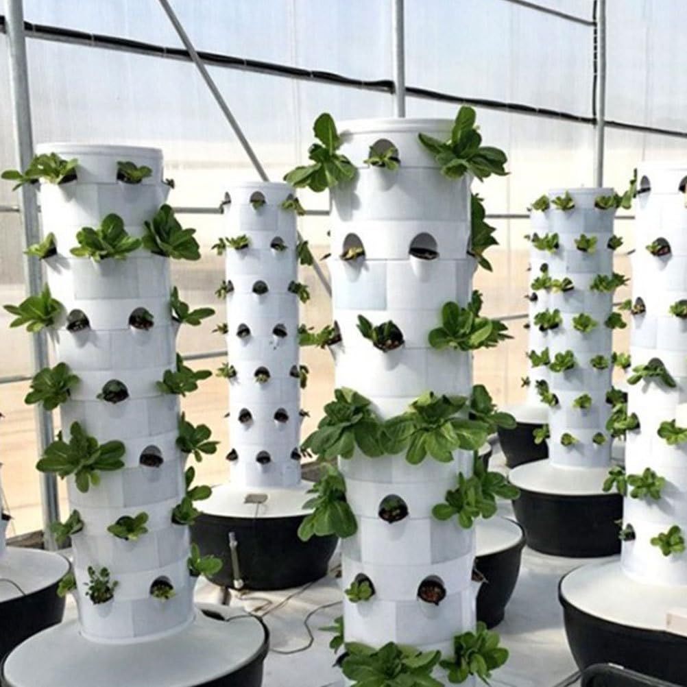 FONDOTIN Hydroponic Planting Cups 2.83 X 1.49 Inch Reusable Plastic Garden Containers with for Vertical Hydroponics Tower Indoor Balcony Soilless Vegetable Cultivation