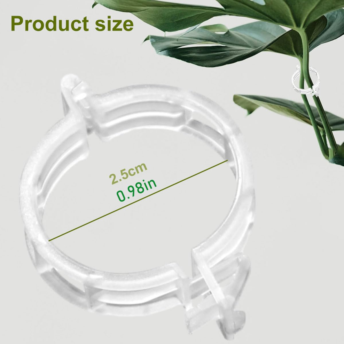 Plant Support Clips - Reusable Garden and Secured Plastic Clips for Tomato Support, String Trellis, Climbing Plants, Outdoor Indoor Flowers, Stem and Vine Fixing (300, Black)