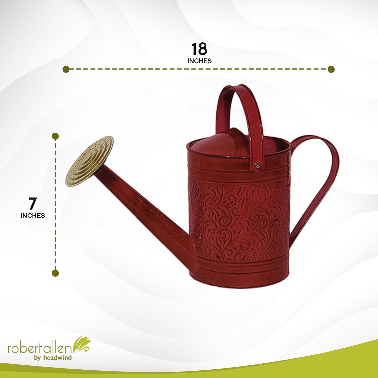 Robert Allen MPT01184 Morgan Metal Watering Can, 1 Gallon, Autumn Blaze
