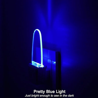 4 Pack Night Light Lamp with Dusk to Dawn Sensor, Plug in, Blue Led Night Light
