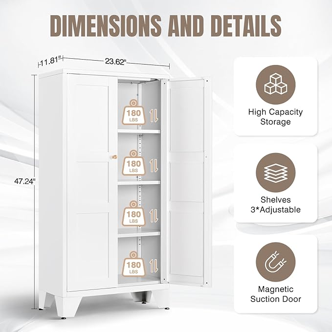 Yizosh Metal Storage Cabinet
