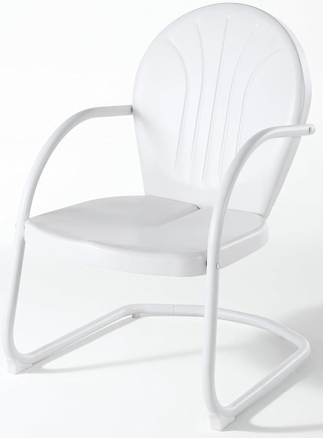 Crosley Furniture Griffith Outdoor Chair, Retro Metal Patio Chairs