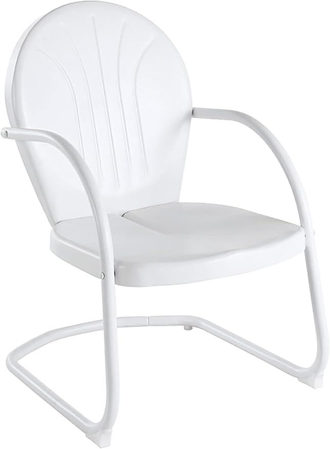 Crosley Furniture Griffith Outdoor Chair, Retro Metal Patio Chairs