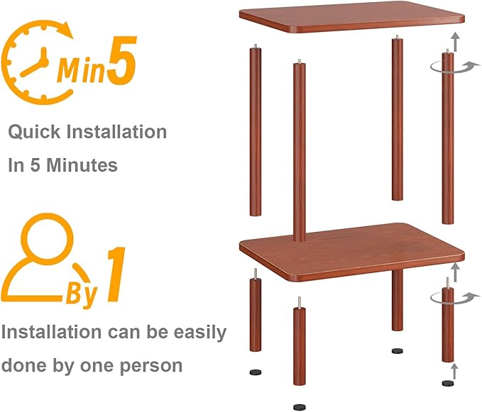 Apicizon 2 Tier End Table, Small Side Table